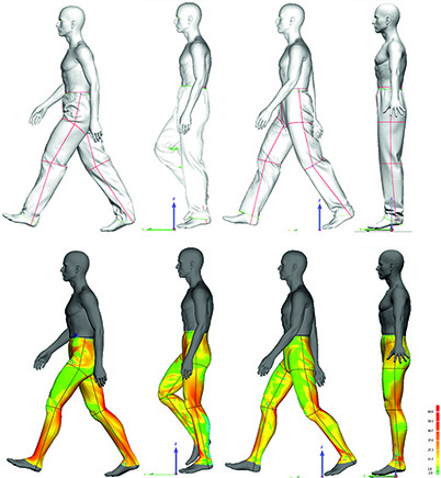 Le modèle informatique de pantalons en tissu 